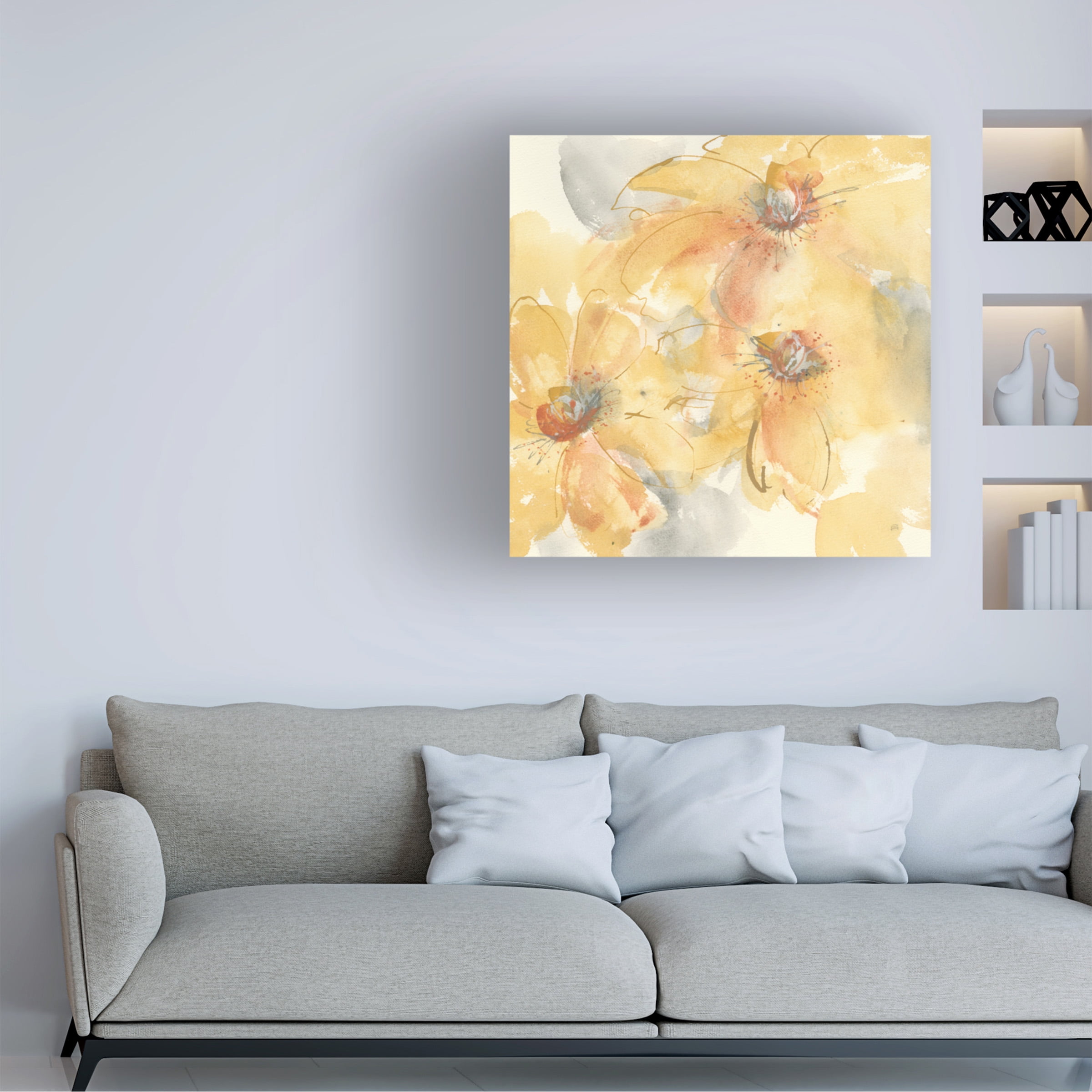 Chris Paschke 'Golden Clematis II' Canvas Art