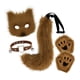 thumbnail image 4 of Conjunto de collar y cola de animal para fiestas temáticas, máscara facial de Halloween para juego de rol de graduación Marrón, 4 of 8