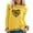 Yellow, variant on DDAPJ pyju Dog Lover Gifts for Women Dog Paw Love Heart Print T-Shirt Dog Mom Graphic Tees Loose Casual Long Sleeve Crewneck Pullover Tops Red L