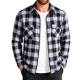 thumbnail image 4 of Plaid Shacket for Men Ghalytn Check Zip Shirt Jacket - Casual Outerwear with Pockets, 4 of 6