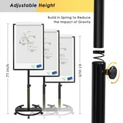 Maxtek Mobile Whiteboard ? 36 x 24 inches Portable Magnetic Dry Erase Board,3 x 2 Stand Easel White Board w/Flipchart Hooks for Home, Office, School Supplies(Black)