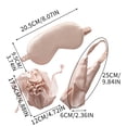 thumbnail image 3 of Sleep Eye Mask Three Piece Set Soft Silk Satin Night Sleep Eye Mask Gift Set Packable Eye Mask Set, 3 of 3