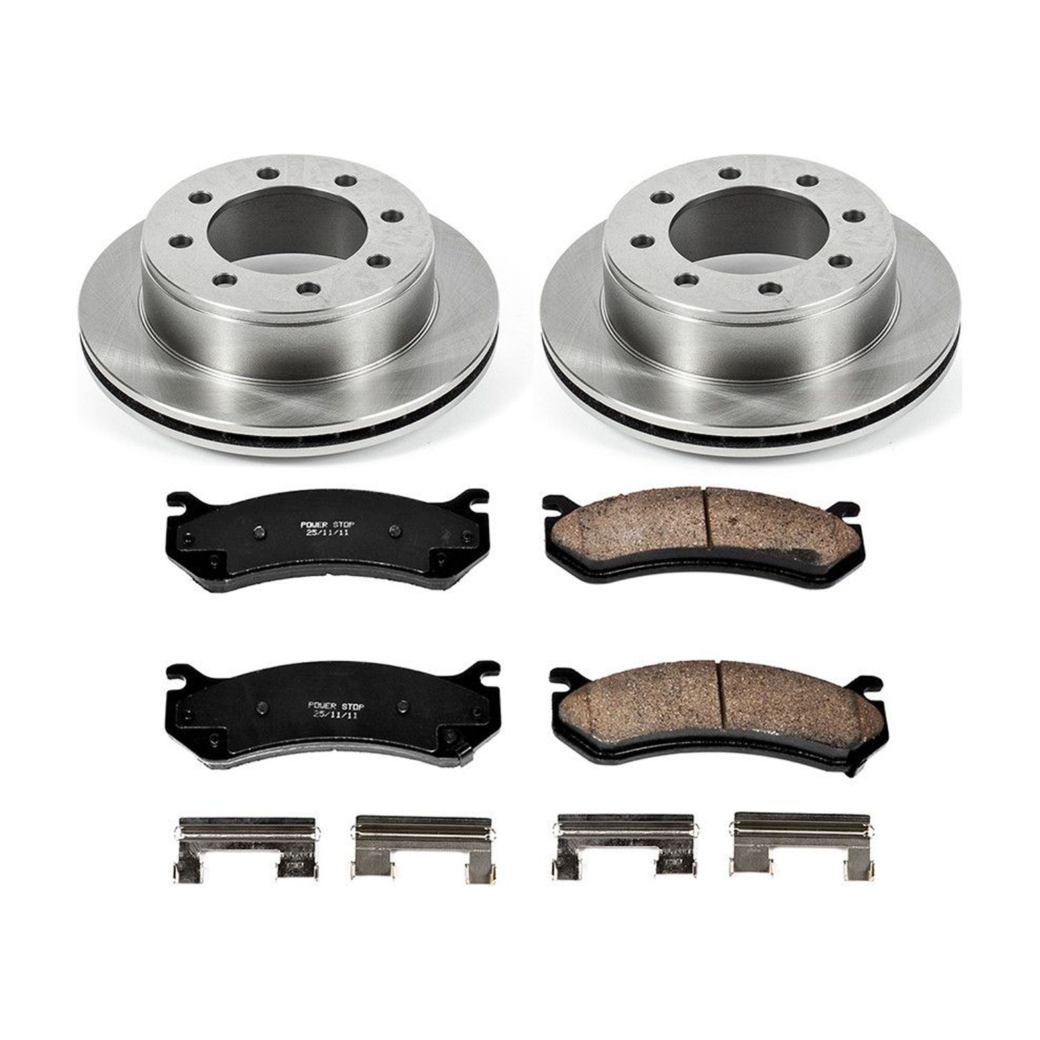 Power Stop Rear Stock Replacement Brake Pad and Rotor Kit KOE2041