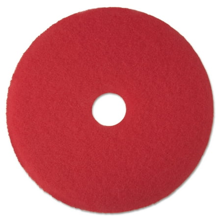 3M Low-Speed Buffer 5100 15  Floor Pads  Red  5 count