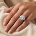thumbnail image 7 of Pompeii Certified 3ct Halo Diamond Engagement Wedding Ring Set 14k Gold Lab Grown, 7 of 7