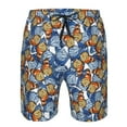 thumbnail image 3 of Disketp Men's Swim Trunks Hawaiian Breathable Surf Beach Swimsuits Mesh Lining Beach Shorts with Pockets-Colorful Butterfly1, 3 of 7