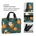 thumbnail image 4 of FORMRS 16" Laptop Bag Carrying Sleeve Case with Handle Travel Shoulder Briefcase, Retro Floral Orange, 4 of 8