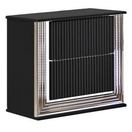 Global Furniture USA ASPEN-BLACK-NS W-LED Aspen Nightstand Black