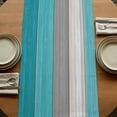 thumbnail image 5 of Table Runners 72 Inches Long Dress Scarves, Turquoise Wood Grain Farmhouse Kitchen Table Runner, Coffee Tablerunners, Country Retro Wooden Plank Gray 16x72 Inch, 5 of 9