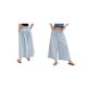 thumbnail image 3 of Pantalones Vaqueros Anchos para Mujer, Holgados, con Cintura Elástica, Botones, Estilo Boyfriend, Informales, Sueltos, con Bolsillos. Azul S, 3 of 9