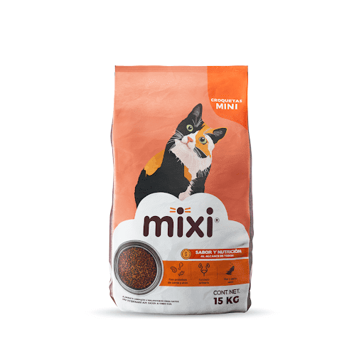 Alimento PARA Gato MIXI Sabor Pollo Cerdo Atún 15kg