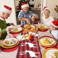 thumbnail image 4 of maskred Christmas Table Runner Cover Linen Cloth Xmas Tablecloth Snowman Party Decor Elk, 4 of 6