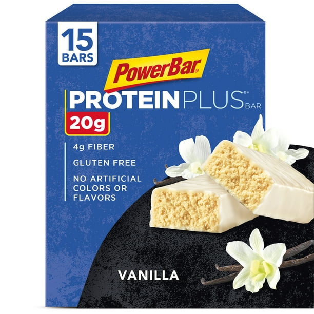 PowerBar Protein Plus Bar, Vanilla, 20g Protein, 15 Ct
