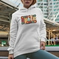 thumbnail image 2 of Retro Floral Nurse, White Hooded Sweatshirt or Hoodie, Small, 2 of 5
