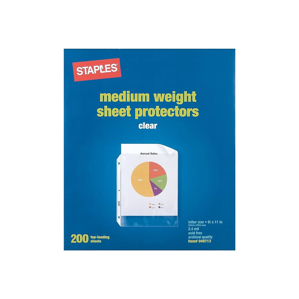 Staples Standard Sheet Protectors 200/Pack 10525