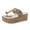 B Khaki, variant on Slippers For Women Fashion Leopard Print Open Toe Artificial Leather Platform Sandals Comfortable Beach Flat Daily Wear