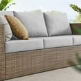 thumbnail image 3 of Modway Convene Outdoor Synthetic Rattan Sofa in Cappuccino and Gray, 3 of 9