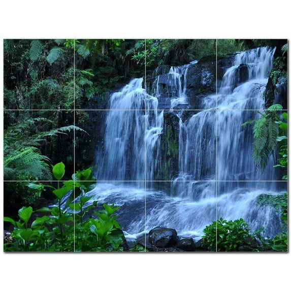Waterfall Photo Ceramic Tile Mural Kitchen Backsplash Bathroom Shower 406120-M43