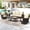 Beige, variant on SUMMIT LIVING 5-Seat Wicker Patio Furniture Set with 2 Swivel Chairs & 3-Seat Sofa with 2 pieces Coffee Table, Outdoor Rattan Sectional Conversation Set, Navy Blue