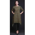 thumbnail image 3 of Bimba Black Diamond Ikat Asymmetric Kurta Indian Tunic Tops For Women Printed Indian Clothing XXX-Large, 3 of 6