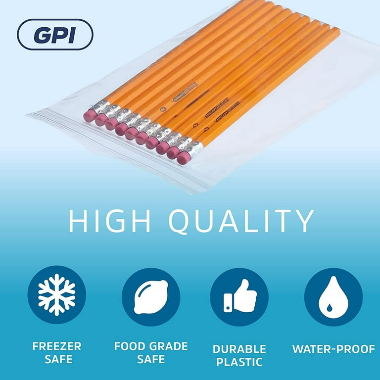 100-Pack Of 5x8 Inch Reclosable Zip Bags – 2 Mil Thick Clear Resealable Plastic Bags