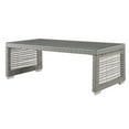 thumbnail image 5 of Contemporary Modern Urban Designer Outdoor Patio Balcony Garden Furniture Lounge Sofa, Chair and Coffee Table Set, Rattan Wicker Fabric, Grey Gray White, 5 of 8