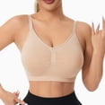 thumbnail image 6 of STARLAN Push up Sports Bras for Women Plus Size Wireless Bras Spaghetti Strap Racerback Seamless Bralette Daily Wear L, 6 of 7