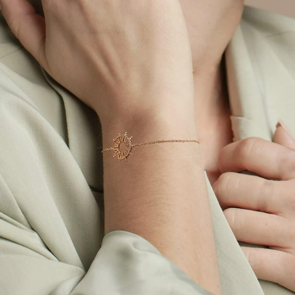 DASAW-Gold Bracelet Gold 14K Gold Filled Dainty Chain Simple Jewelry Gift for Women