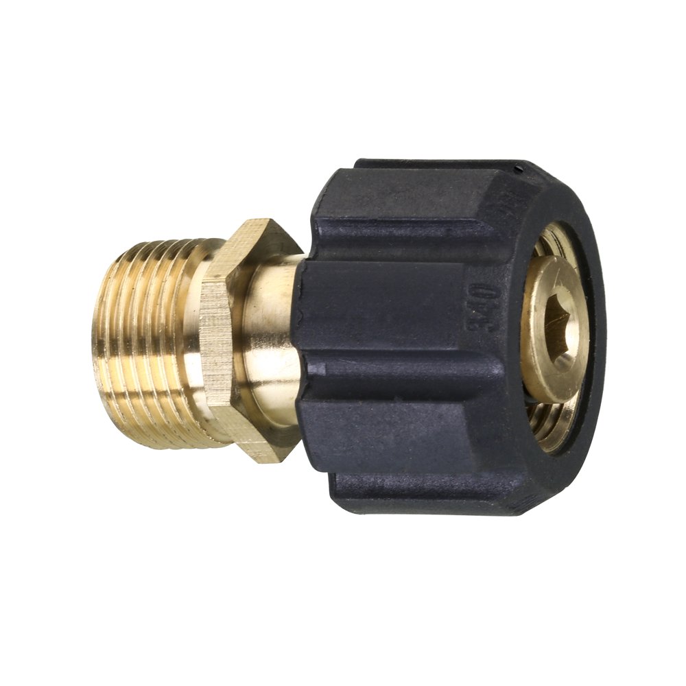 M MINGLE Pressure Washer Adapter, Metric M22 15mm Female Thread to M22
