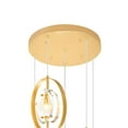 thumbnail image 5 of CWI Lighting Iris 26 Light Contemporary Metal Pendant in Brass, 5 of 5