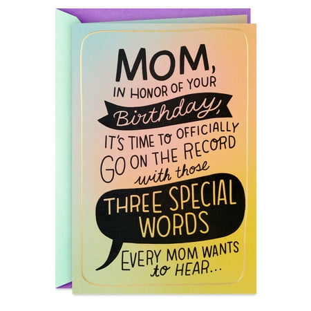 Hallmark Funny Birthday Card for Mom (Mom Was Right Certificate)