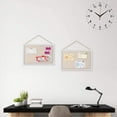 thumbnail image 3 of Sfugno Wood Bulletin Boards, 2-Pack Linen Wall Bulletin Board, Decorative Hanging Pin Board, Frame Cork Board Light Bulletin Boards for Home Kitchen Office, 3 of 8
