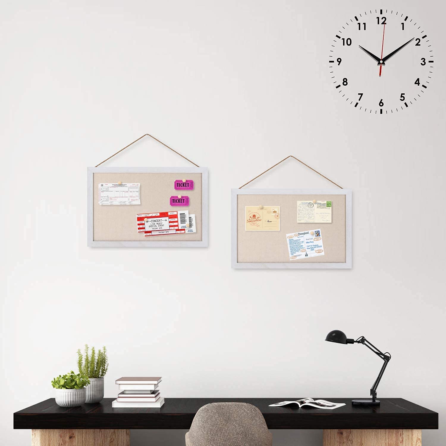 Sfugno 2-Pack Wood Frame Cork Bulletin Boards photo 2