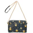 thumbnail image 2 of FORMRS Women Crossbody Purse with Chain Strap Vegan Leather Shoulder Handbag, Orange Fireflies Pattern, 2 of 7