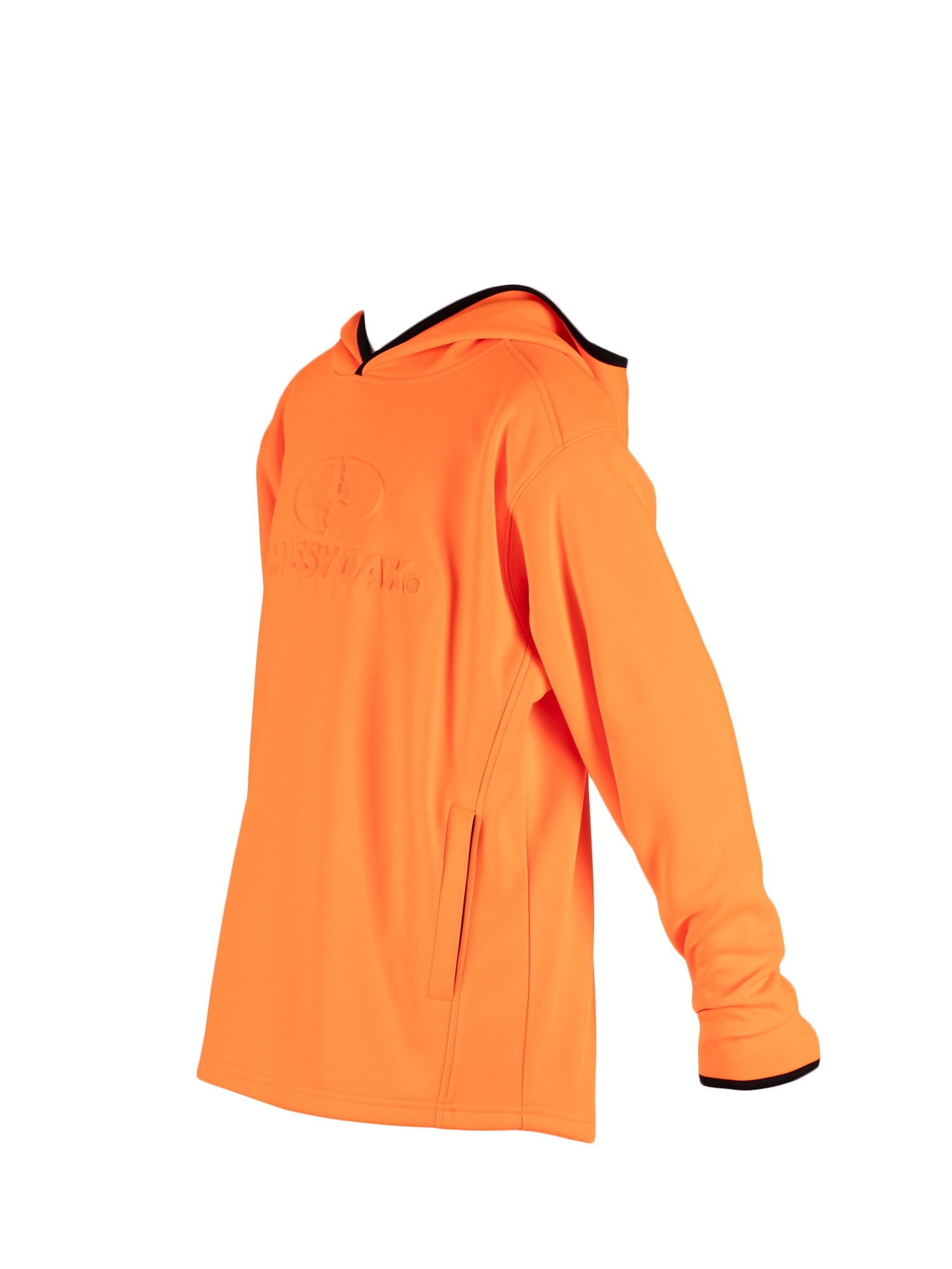 Mossy Oak Youth Long Sleeve Camouflage Hunting Pullover Hoodie, Blaze Orange, XS