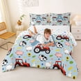 thumbnail image 3 of Catabedysis Farm Animals ABC Print A Full Size Comforter Sets For Boys,Personalized Monogrammed Gifts Bedding Comforter Set,Colorful Stars Reversible,3 Pieces,1 Comforter and 2 Pillowcases, 3 of 7
