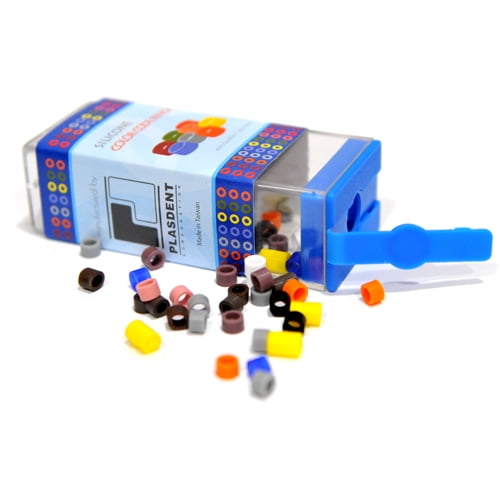 Plasdent 205CD-2X Silicone Instrument Color Code Rings Large Blue 60/Pk