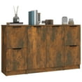 thumbnail image 2 of vidaXL Sideboards 3 pcs Smoked Oak Engineered Wood, 2 of 5