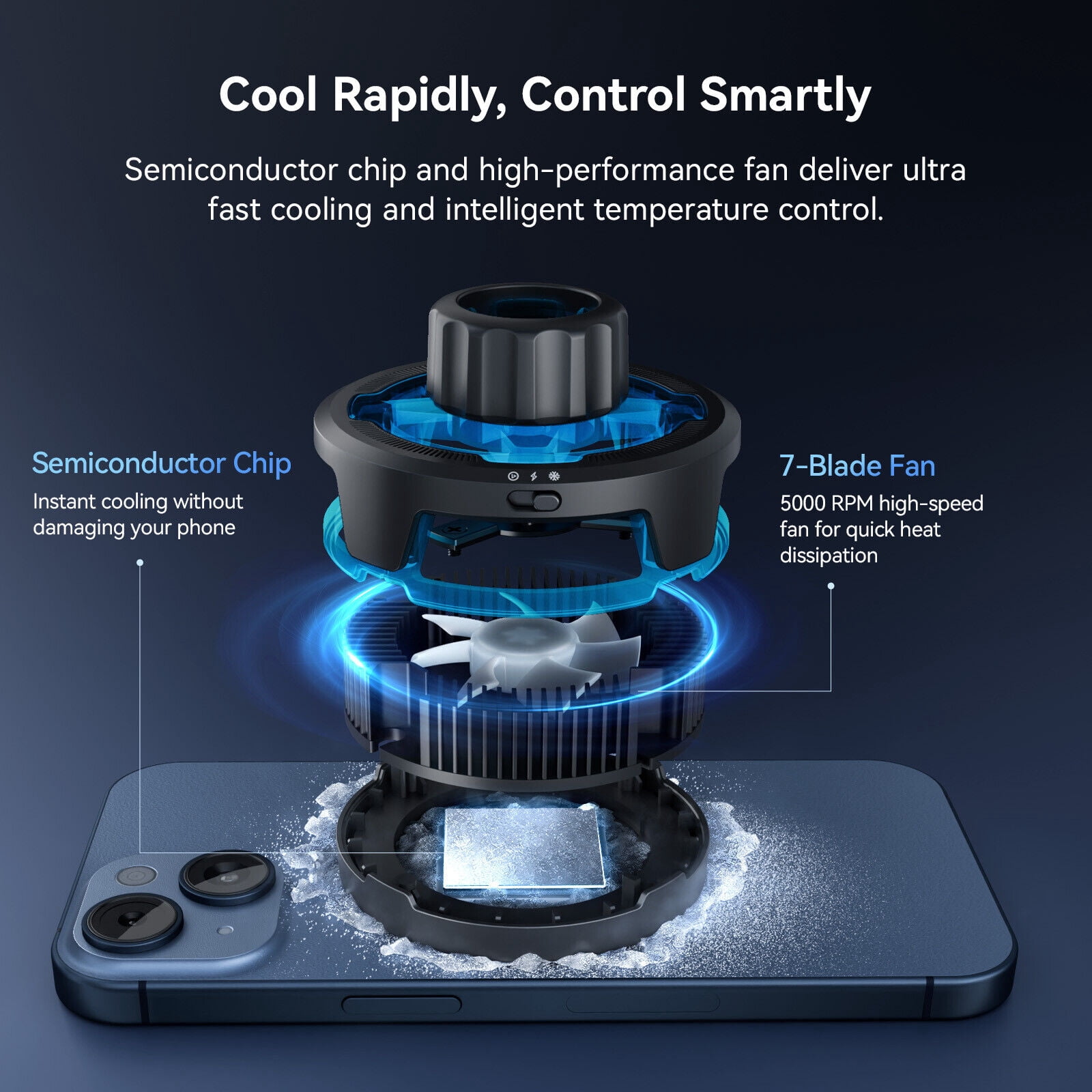Ulanzi SK-10 Wireless Charging Stand with Built-In Cooling Fan 18W Fast Charger with Height Adjustable Arm & 360° Rotation for iPhone 15/14/13/12 Series, MagSafe Compatible