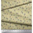 thumbnail image 3 of Soimoi Beige polyester Crepe Fabric Crossbone & Skull Halloween Print Fabric by Yard 42 Inch Wide, 3 of 3