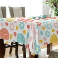 thumbnail image 3 of Coolnut Easter Day Eggs Pattern Tablecloth Rectangle Colorful Table Cloth Large Square Table Cover for Dining Kitchen Party 60"x90" Decor Gift, 3 of 7