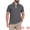 Dark Gray, variant on DARING DIVA Men's Contrast Trim Short Sleeve Button Closure Polo Shirts S Dark Gray