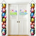 thumbnail image 5 of Happy Easter Door Banner 71x12 Inch Bunny Easter Door Porch Signs Eggs Rabbits Hanging Door Sign Welcome Hanging Flag for Wall Yard Garden Decor, 5 of 7