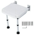 thumbnail image 2 of Foldable Shower Chair, Non Slip Feet Ergonomic Design High Load Capacity Easy Installation Wall Mounted Shower Stool Safe and   for Doorway Bathroom, 2 of 7