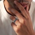 thumbnail image 2 of ORUYROP Can Engrave Men Skull Rings, Stainless Steel Statement Biker Rings, Gold Plated/Black-Send Gift Box, 2 of 7