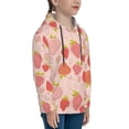 thumbnail image 3 of Lsque Strawberry Patten Youth Hoodie Sweatshirt Pullover with Kangaroo Pocket Boys and Girls Hoodie Warm Hoodie for Kids-Large, 3 of 6