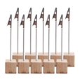 thumbnail image 1 of 10 PCS Memo Holder Pine Base Message Clip Vertical Note Holder, 1 of 5