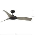 thumbnail image 3 of Spicer Collection 54" Three-Blade Antique wood/Antique Bronze Indoor/Outdoor DC Motor Contemporary Ceiling Fan, 3 of 13