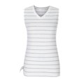 thumbnail image 4 of Blusa estampada a rayas de verano para mujer, camisetas informales con cuello en V sin mangas, camisetas sin mangas Pompotops lopia999967, 4 of 8