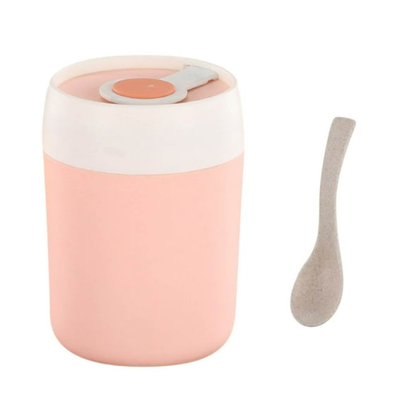 miaomiaoke Insulated Food Jar. Portable Thermos, Spoon, Cup. Hot & Cold Drinks, Heated Soup, Lunch Container for kids and Adult. Premium BPA-Free , Leak Proof